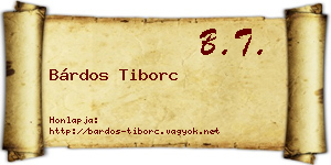 Bárdos Tiborc névjegykártya